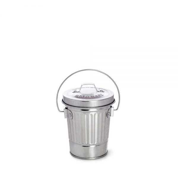 Gallon Galvanized Can Metal Trash Can Locking Lid